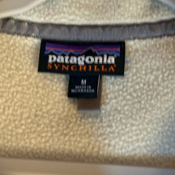 Patagonia Lightweight Synchilla Cream Tan Snap T Pullover Fleece Women’s Size M - Picture 5 of 11